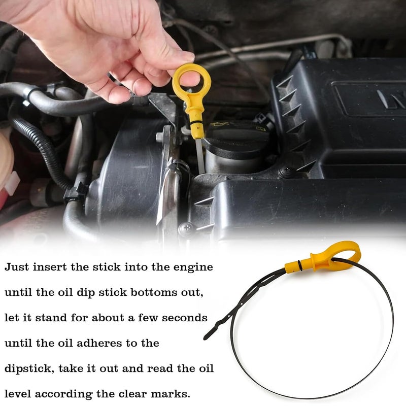 FBLOWMOD BA5Z6750A Engine Oil Dipstick Indicator, Compatible with Ford Edge, Explorer, Flex, Lincoln MKS/MKT/MKX/MKZ, Fusion, Taurus, Mercury Milan/Sable Engine Oil Fluid Level Dip Stick Replace 917-369 - Image 5